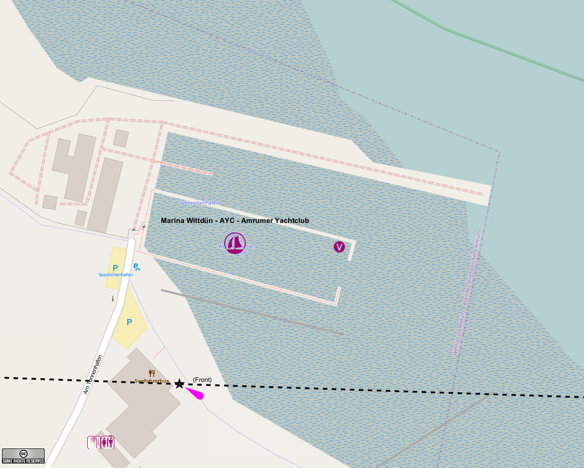 Amrum Hafen Wittdün - Karten von openseamap.org