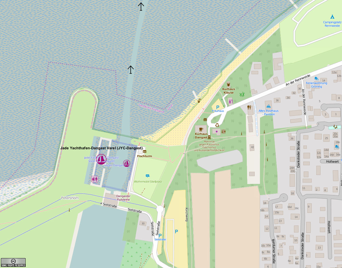 Dangast Hafen - Karten von openseamap.org