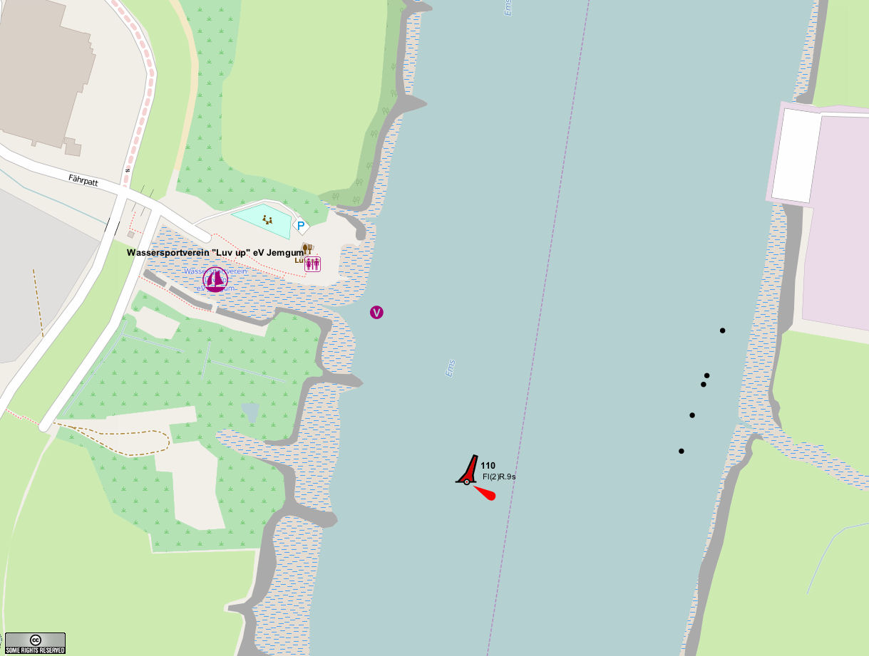 Jemgum Hafen - Kareten von openseamap.org